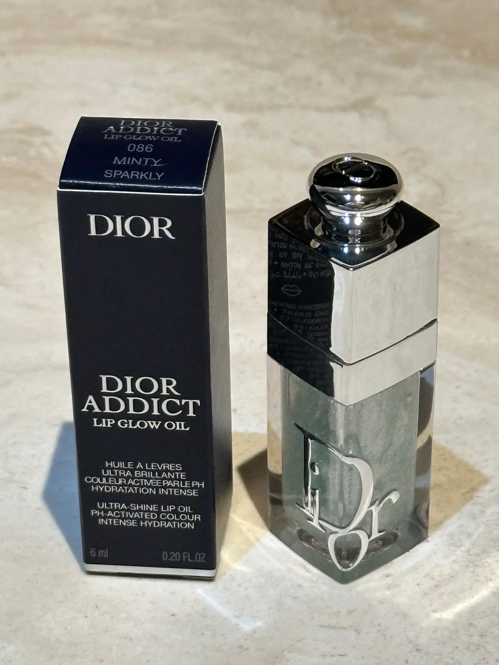New Release Dior Lip Glow Oil - 086 Minty Sparkly